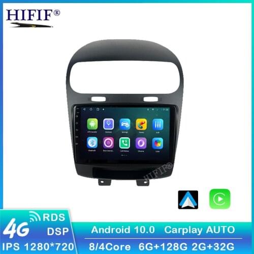 For Dodge Journey Fiat Leap 2012-2020 Android 10.0 Octa Core 6+128G Gps Navigation Car Multimedia Player Radio