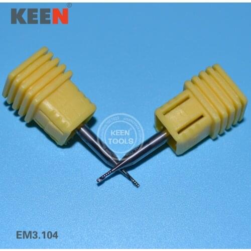 EM3.104mm(H2) 1/8 Shank Tungsten Steel Single Flute Spiral Drill Engraving Endmill Milling Cutter For Acrylic,PVC Wood Top