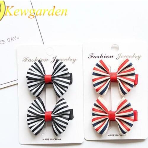 Kewgarden Fashion children hairpin girls hair accessories Baby headwear striped headwear 12pcs