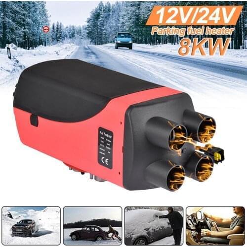 Newest Diesel Air Heater Set 8KW Air Parking Heater Kit Vehicles Motorhome Control Temperature Heating Accessories Remote Van Ho