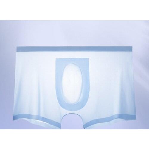 2021 Hot Brand Sexy Mens Ice Silk Non-trace Men Underwear Mesh Breathable Comfortable Soft Quick-Drying Male Pants Boxer Shorts