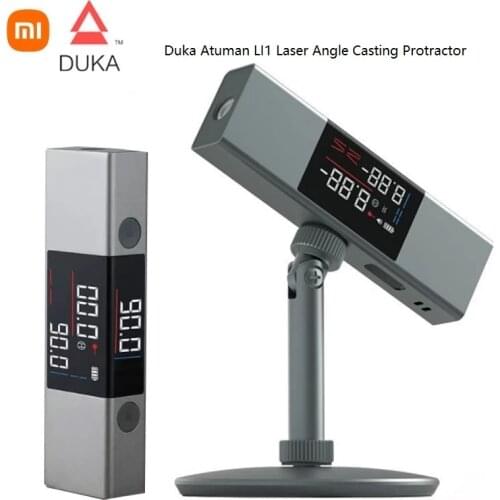 New Xiaomi Duka LI1 Laser Angle Casting Instrument Led Screen Level 360 Measurement Red Laser with Measuring Type C Charging