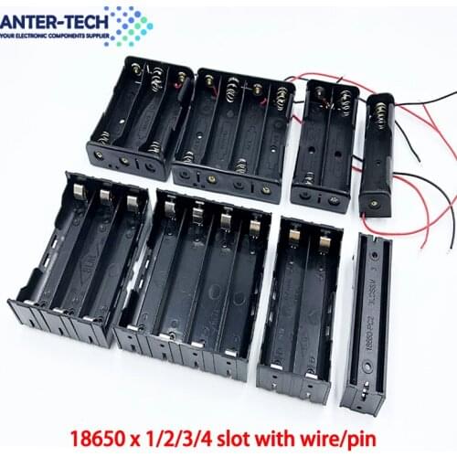 New 18650 Power Bank Cases 1X 2X 3X 4X 18650 Battery Holder Storage Box Case 1 2 3 4 Slot Batteries Container With Wire Lead Pin