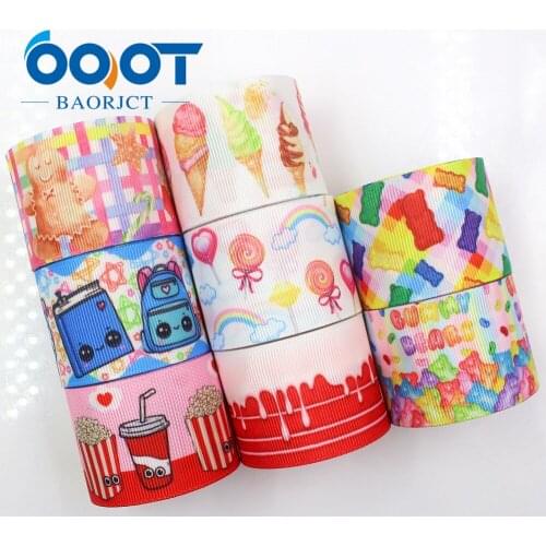 OOOT BAORJCT G-18925-1157,38 mm 10 yards Cartoon candy Ribbons Thermal transfer Printed grosgrain,Gift wrapping DIY materials