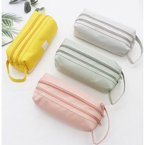 Pencil bag case trousse scolaire pink ferace cartuchera para lapices school etui kawaii canvas large capacity kalem kutusu box