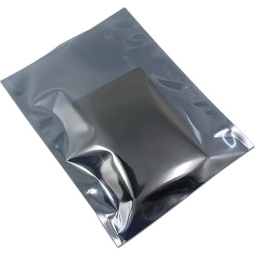 100Pcs/lot Heat Seal Flat Open Top Plastic Antistatic Packaging Bag Data Lines Electronic Accessory Storage Anti-Static Pack Bag