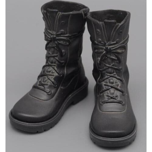 For Fans 1/6th Female Punk High Martin Shoes Combat Hollow Boots For Usual Doll Soldier Collectable