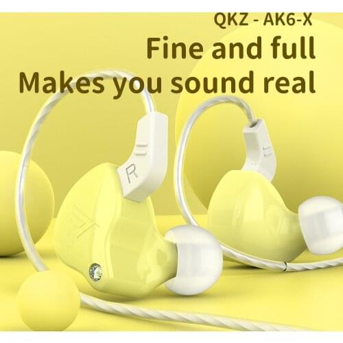 QKZ AK6-X AK9 3.5mm Wired Headphones Copper Driver Bass Earphone HiFi Stereo Headset Gamer Sport Earbuds With Mic fone de ouvido
