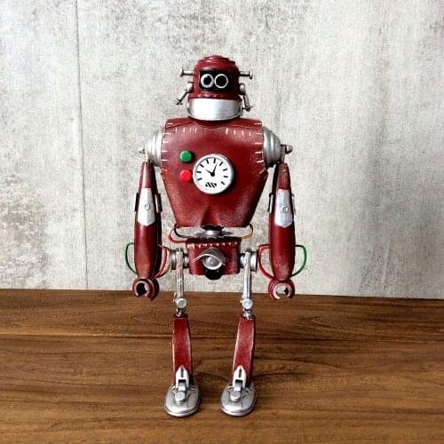Steampunk Robot Vintage Ironwork Model Tin Retro Crafts Handmade Handicraft Decorations Gifts Retro Nostalgic