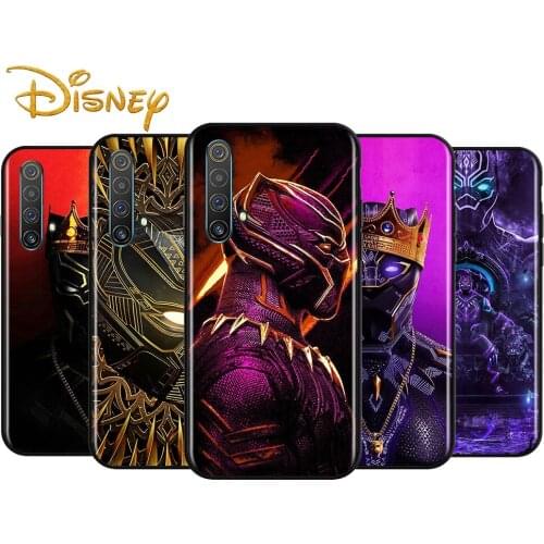 Marvel Black Panther for OPPO Realme V15 X5 X3 X50 X7 X2 C17 C11 C3 C2 7 7i 6 6S 6i 5 3 2 Pro Soft Black Phone Case