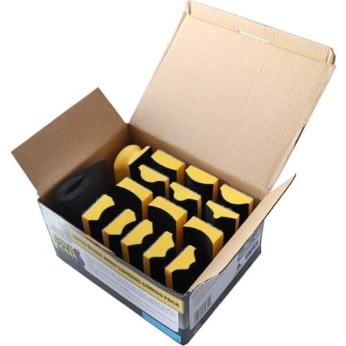 Grinding Polishing Blocks 16pcs Kits Groove Shaped Grinding Chassis Self-Adhesive Flocking Sandpaper Sticky Disc