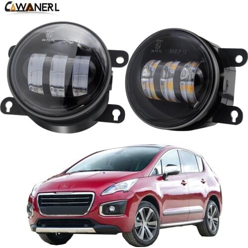 LED Fog Light For Peugeot 3008 MPV 2009 2010 2011 2012 2013 Car 30W 6000LM Front Bumper Fog Lamp DRL White Amber H11 12V