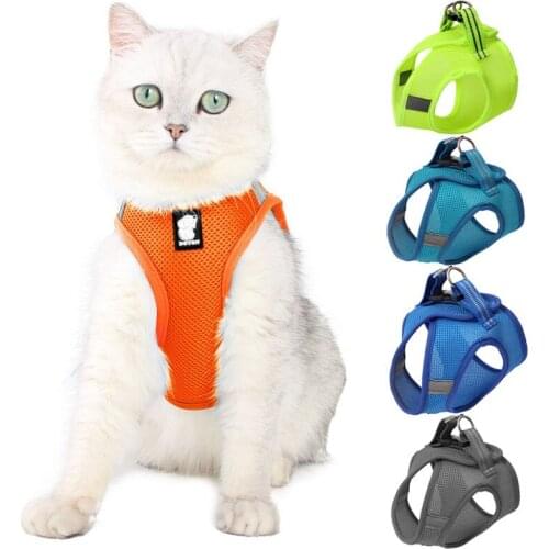 Pet Reflective Mesh Harnesses Small Dog Pet Breathable Vest Harness For Chihuahua Pug Bulldog Walking Training