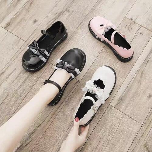 Sweet Shoes Women 2020 New Lolita Autumn Singles Japanese Cute Round Head Flat Mellow Soft Girl Loli Shoes