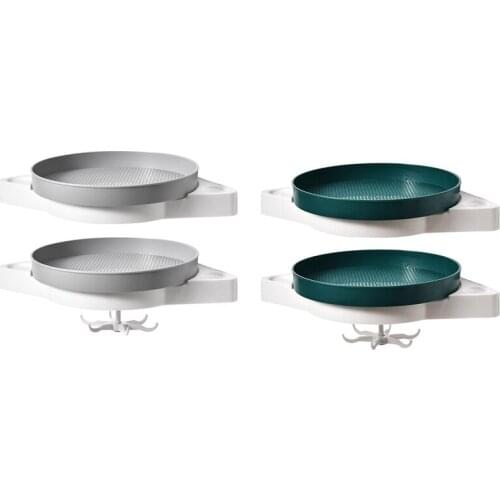 Shower Caddy Corner Shelf, Adhesive Shower Organizer, Bathroom, Kitchen, Shampoo, Skincare, Spice Storage, 2 Pack