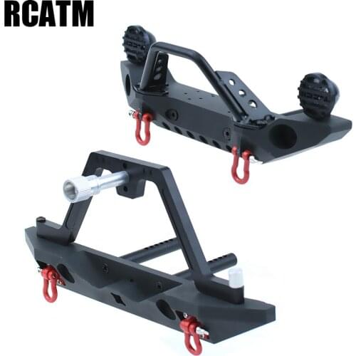 Aluminum Alloy Universal Front And Rear Bumpers For 1/10 RC Crawler Car TRX4 SCX10 90046 90047