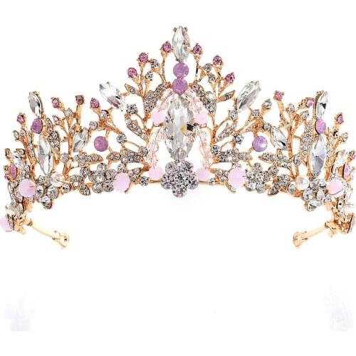 2018 Women Princess Crown Headband Crystal Rhinestone Tiara And Crowns Hair Jewelry Silver Bridal Hair Accessories Wedding