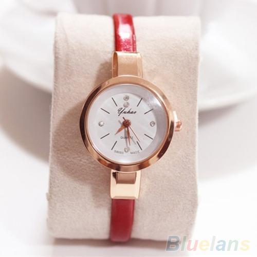 Women Wrist Watch Faux Leather Band Super Thin Slim Strap Quartz Wristwatches Analog Wrist Watch reloj mujer Ladies Watches