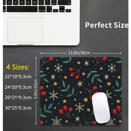 Winter Magic Mouse Pad DIY Print Traditionalmedia Handpainted Gouache Winter Berries Berry Leaves Leaf