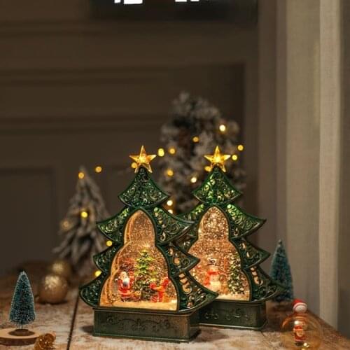 Zq Christmas Decorations Christmas Old Decoration Music Box Crystal Ball Decoration Dress up