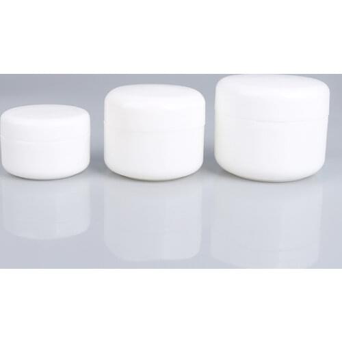 10Pcs Makeup Container Travel Bottle 10g Face Cream Lotion Plastic Empty Cosmetic Container Refillable Sample Bottles White