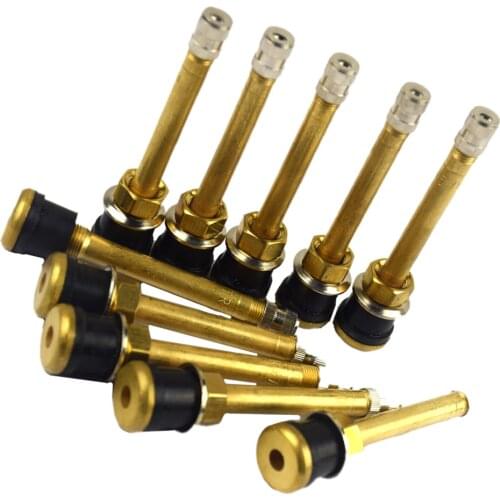 10pc TR570 87mm Car Truck Brass Wheel Tire Valve Stem Extension Cap Extender
