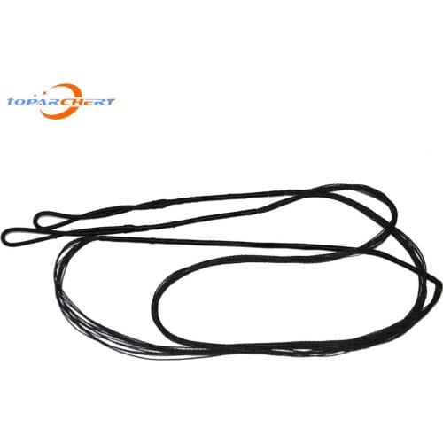 2pcs 43.7''-68'' Length Black Bow String Replacement for Traditional Recurve Bow Longbow Hunting Shooting Training Accessories