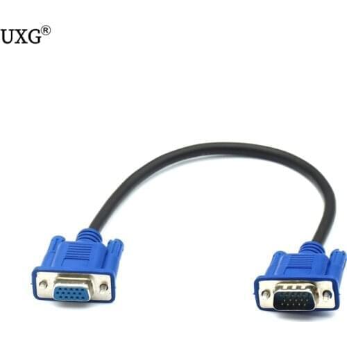 25cm/10" HD15Pin VGA D-Sub Short Video Cable Cord Male to Male M/F Male to male and Female to Female cable 25cm for Monitor 50cm