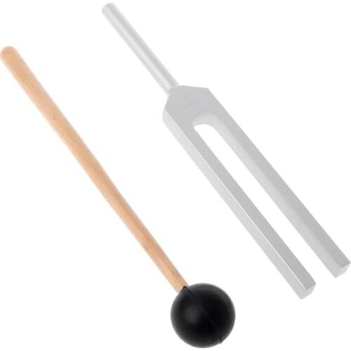 512HZ Aluminum Tuning Fork Chakra Healing Sound Vibration with Mallet Hammer Bag