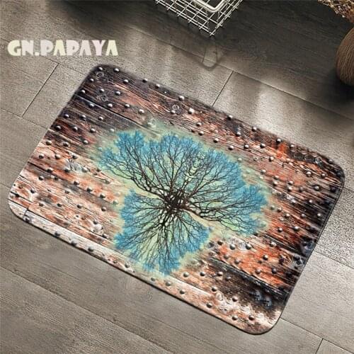 Abstract Retro wood Carpets Farmhouse decor Style Bathroom Floor Mats Toilet Rugs Kitchen Area Rug Pads Absorbent Front Door Mat