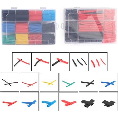 Areyourshop 1070pcs 3:1 Insulated Cable Sleeves Heat Shrink Tube Kit Corrosion Resistant