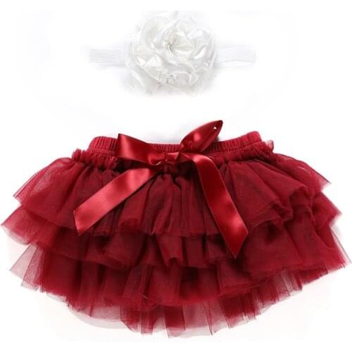 Toddler Baby Girls Layer Ballet Dance Pettiskirt Ball Gown Tutu Skirt Headband 0-24 Months Photo Props