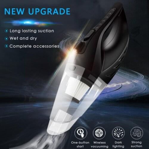 LED Light Wireless car vacuum cleaner 120W High Power Wet & Dry Rechargeable handheld dual-use for Car and Home Vacuum Cleaner