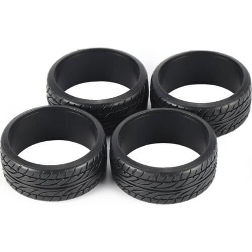 Drop Shipping 4 Pcs/set 1/10 Grain Drift Rubber Hard Tyre for Traxxas Tamiya HPI Kyosho RC Drift Model Car gift for yourself