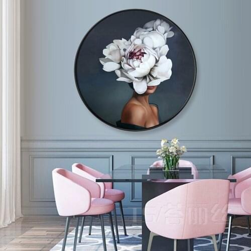 EECAMAIL Postmodern Figure Diamond Painting Cross Stitch Beauty Beautiful Round Simple Porch Hanging Painting Diamond Embroidere