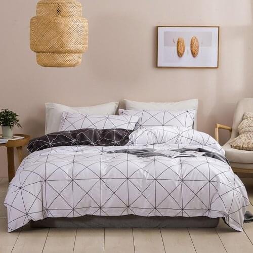 NEW 2/3pcs nordic style bed linen set Geometric bedding set Queen King duvet cover set bed Cover bed set Pillowcase Home Textile