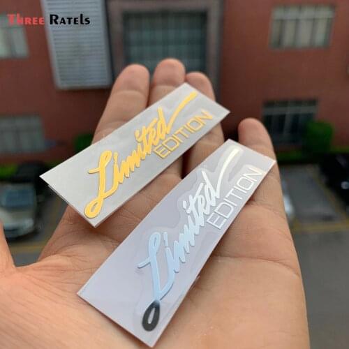 Three Ratels MT-057 #7.5x1.8 cm limted edition Emblem Creative 3D metal car stickers for mobile phone