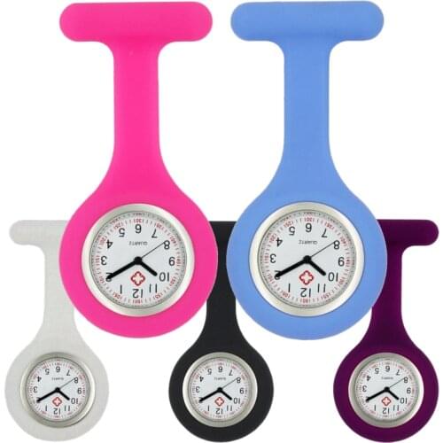 10pcs/lot fashion classic women ladies doctor nurse silicone rubber watches FOB pocket watches hospital Medical clock watches