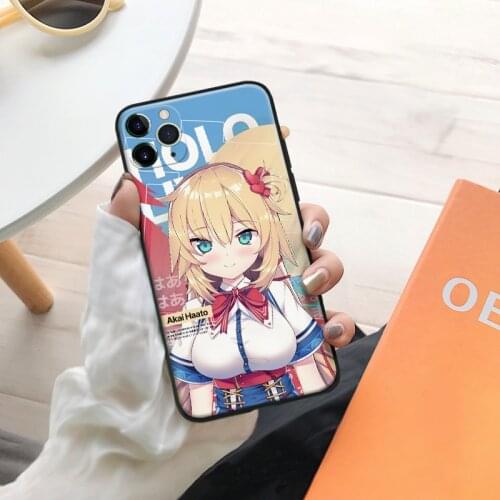 Akai Haato Haachama Hololive anime For iPhone se 6 6s 7 8 plus x xr xs 11 12 mini pro max soft silicone phone case cover shell