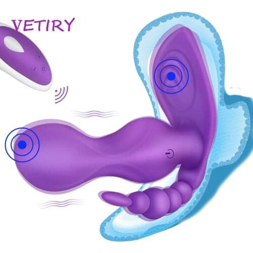 Wearable Dildo Vibrator G Spot Massage Clitoris Vagina Anal Stimulate Remote Control Sex Toys for Women Orgasm Masturbator