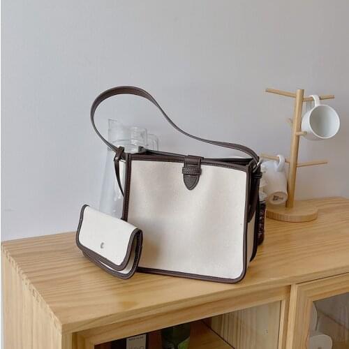 2021 Casual Womens Bag High Quality Cotton Canvas Female Handbags Designer Ladies Flap Bag Small Youth Shoulder Bag Whole Sale