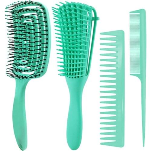 Detangling Hair Hrush Hair Comb Set Detangler Hairbrush for Curly Hair Barber Accessories Hair Care Styling Tools