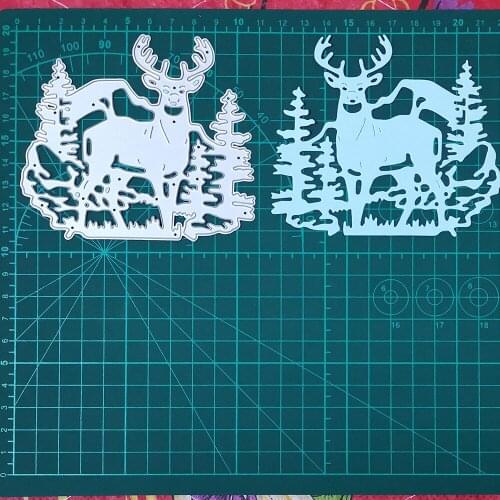 Christmas Tree Animal Deer Frames Metal Cutting Dies For Stamps Scrapbooking Stencils DIY Paper Album Cards Decor Embossing 2020