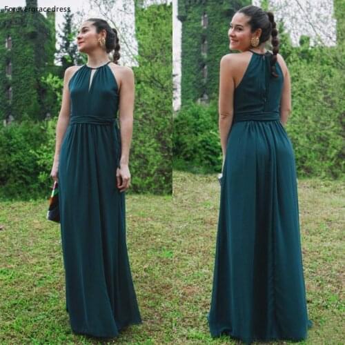 Spring Summer Boho Bridesmaid Dresses A Line Chiffon Floor Length Wedding Guest Maid of Honor Gowns Plus Size