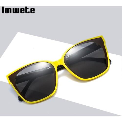 Imwete Fashion Sunglasses Women Men Retro Oversized Sun Glasses Male Luxury Design Square Street Outdoor Sunscreen Eyewear UV400