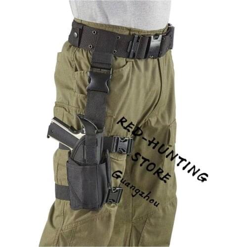 Tactical Army SWAT Right Handed Drop Leg Thigh Pistol Hand Gun Holster