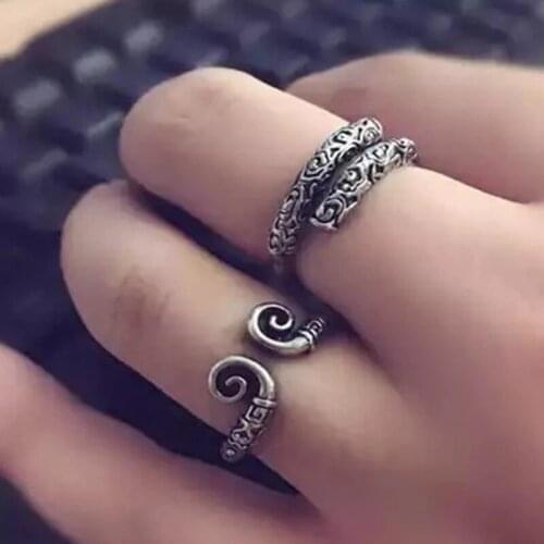 Retro Punk Tighten Curse The Monkey King Golden Rod Mens Open Ring Jewelry For Party Engagement Lovers Adjustable Accessories