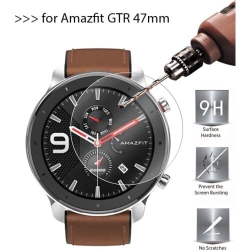 Screen Protector Tempered Glass For Xiaomi Amazfit GTR Smart Watch 47mm 42mm 2Pcs Explosion-proof Anti-Scratch Transparent Film