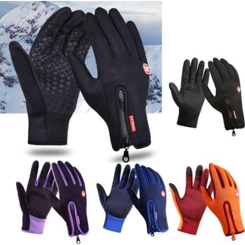 Women Men Thick Warm Zipper Gloves 2019 Newest Fashion Skiing Product Lined Driving Hot Sale Gloves Winter