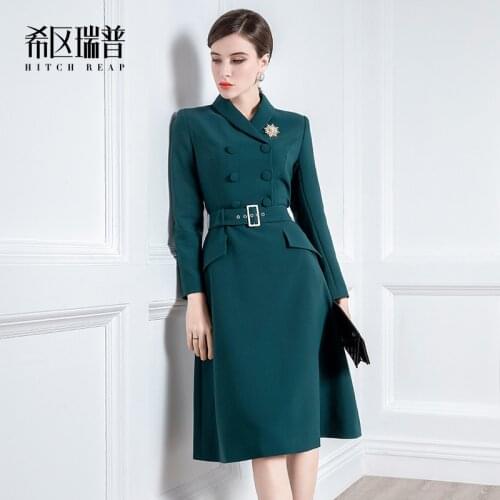 High End Ladies' Temperament Dress Autumn And Winter 2021 New Womens Professional Suit French Slim Fit